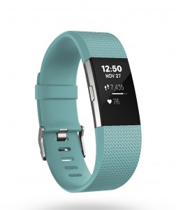 Fitbit Charge 2 - Teal Clock Double Stat